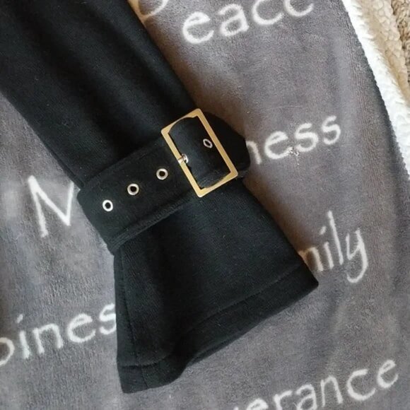 INC International Concepts Black Jacket with Gray Removable Hood - Picture 3 of 4